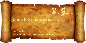 Wenzl Zsuzsanna névjegykártya