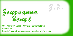 zsuzsanna wenzl business card